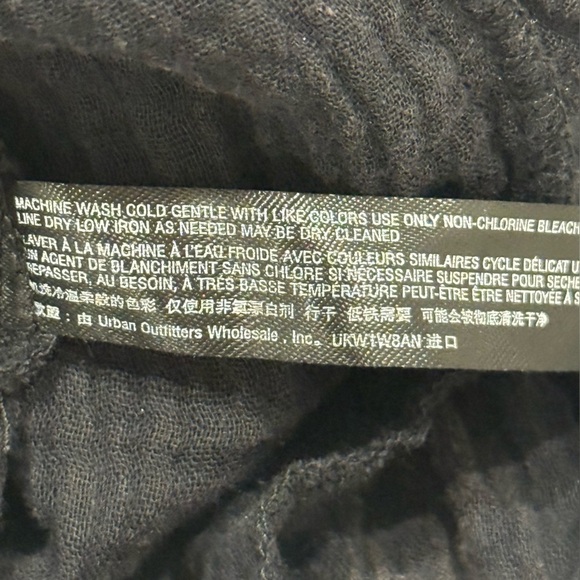 By Anthropologie Molly Braided Cover Up Romper Cotton Gauzy Black Small Beach - Picture 15 of 16